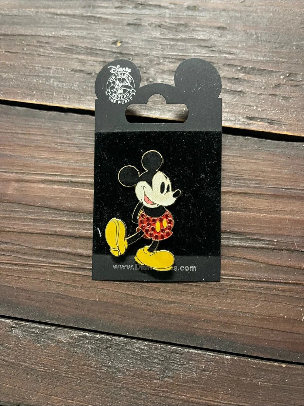 Disney Mickey Mouse Trading Pin 2008 Red Shorts Rhinestone Classic Icon